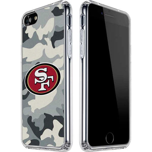 NFL San Francisco 49ers Camo iPhone SE (2nd & 3rd Gen) Clear Case
