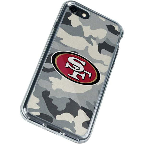 NFL San Francisco 49ers Camo iPhone SE (2nd & 3rd Gen) Clear Case