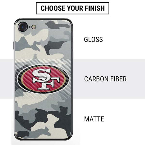 NFL San Francisco 49ers Camo iPhone SE (2nd & 3rd Gen) Skin
