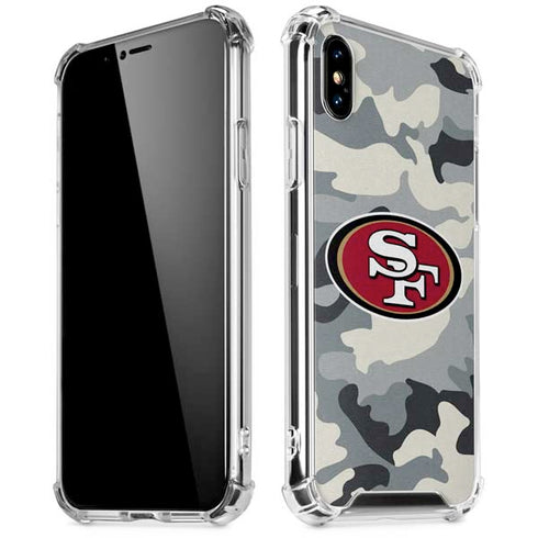 NFL San Francisco 49ers Camo iPhone X/XS Clear Case