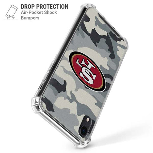 NFL San Francisco 49ers Camo iPhone XR Clear Case