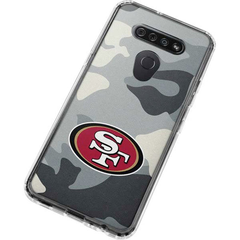 NFL San Francisco 49ers Camo LG K51/Q51 Clear Case