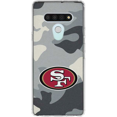 NFL San Francisco 49ers Camo LG Stylo 6 Clear Case