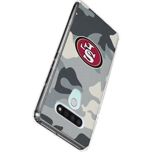 NFL San Francisco 49ers Camo LG Stylo 6 Clear Case