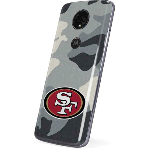 NFL San Francisco 49ers Camo Moto E5 Plus Skin