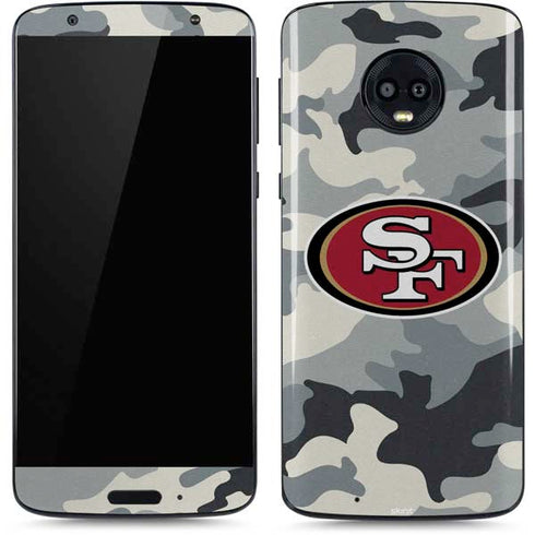 NFL San Francisco 49ers Camo Moto G6 Skin