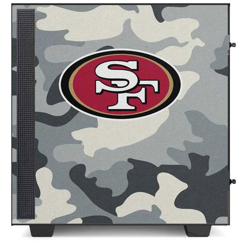 NFL San Francisco 49ers Camo NZXT H510 Compact ATX Mid-Tower Case Skin