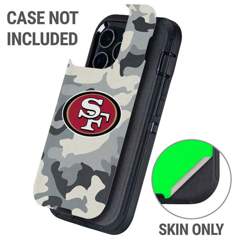 NFL San Francisco 49ers Camo Otterbox Defender iPhone Skin