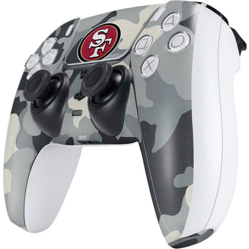 NFL San Francisco 49ers Camo PS5 Controller Skin