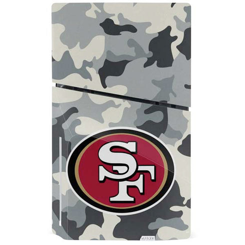 NFL San Francisco 49ers Camo PS5 Slim Disk Console Skin