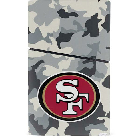 NFL San Francisco 49ers Camo PS5 Slim Digital Edition Console Skin