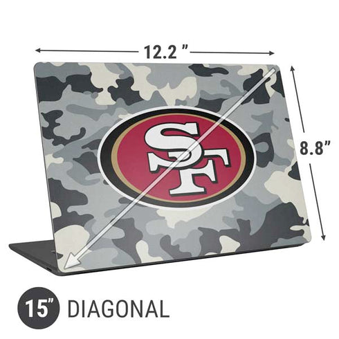 NFL San Francisco 49ers Camo Universal Laptop 15in (12.2 x 8.8in) Skin