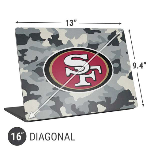 NFL San Francisco 49ers Camo Universal Laptop 16in (13 x 9.4in) Skin