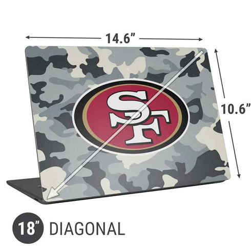 NFL San Francisco 49ers Camo Universal Laptop 18in (14.6 x 10.6in) Skin