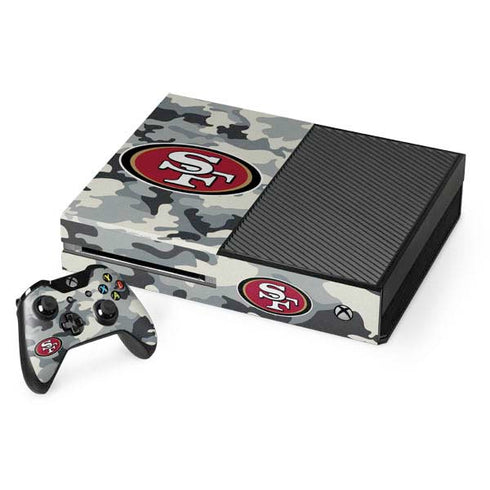 NFL San Francisco 49ers Camo Xbox One Console and Controller Bundle Skin