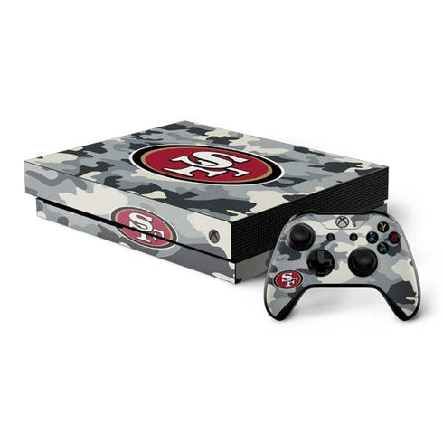 NFL San Francisco 49ers Camo Xbox One X Bundle Skin
