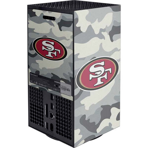 NFL San Francisco 49ers Camo Xbox Series X Console Skin