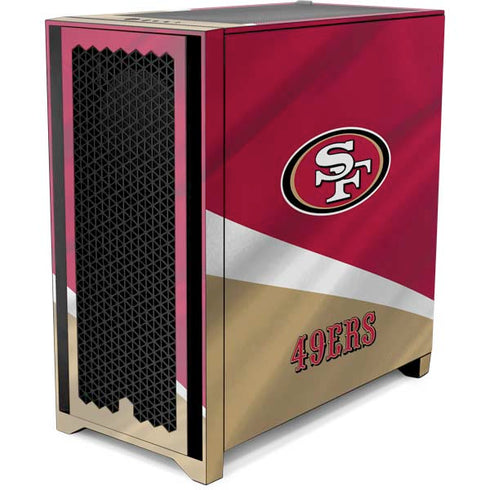NFL San Francisco 49ers Corsair 4000D Tempered Glass Mid-Tower ATX Case Skin