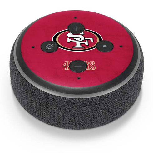 NFL San Francisco 49ers Distressed Amazon Echo Dot Skin