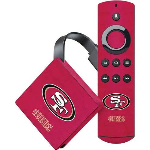NFL San Francisco 49ers Distressed Amazon Fire TV Skin
