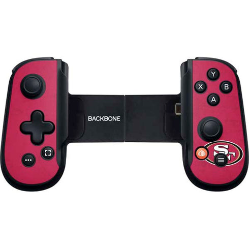 NFL San Francisco 49ers Distressed Backbone One for iPhone Game Controller Skin
