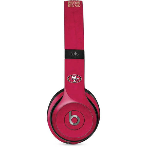 NFL San Francisco 49ers Distressed Beats Solo 2 Wired Skin