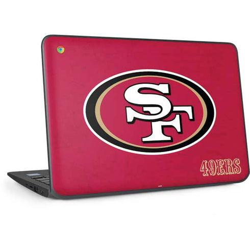 NFL San Francisco 49ers Distressed HP Chromebook Skin