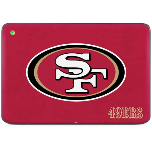 NFL San Francisco 49ers Distressed HP Chromebook Skin