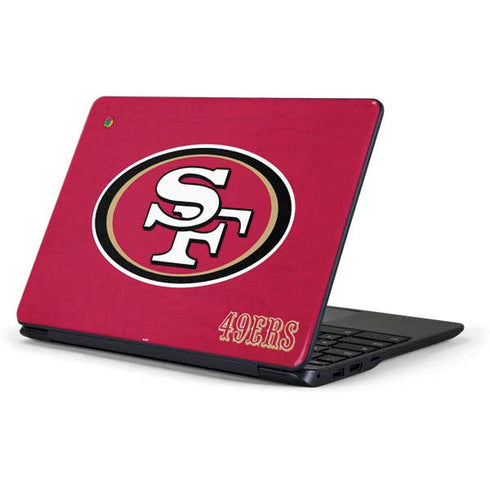 NFL San Francisco 49ers Distressed Samsung Chromebook Skin