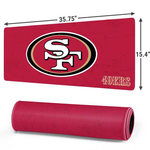 NFL San Francisco 49ers Distressed Gaming Mouse Pad