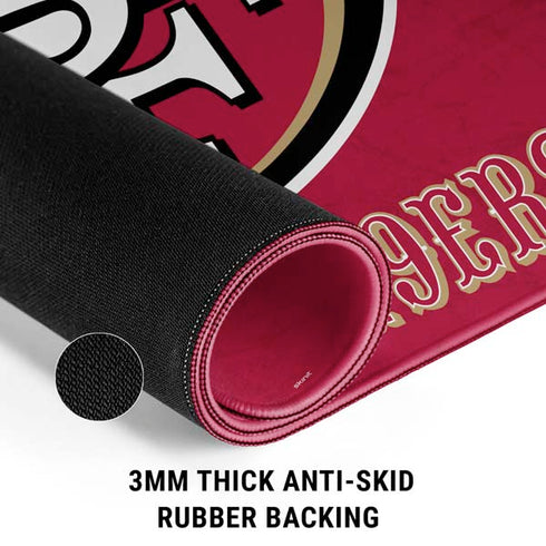 NFL San Francisco 49ers Distressed Gaming Mouse Pad