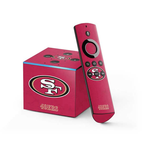 NFL San Francisco 49ers Distressed Fire TV Cube Skin