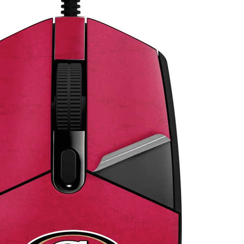 NFL San Francisco 49ers Distressed G203 Prodigy RGB Wired Gaming Mouse Skin