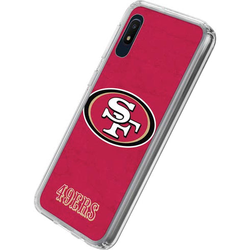 NFL San Francisco 49ers Distressed Galaxy A10e Clear Case