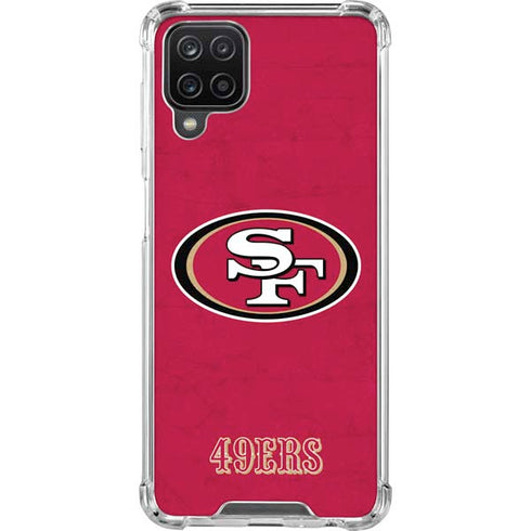 NFL San Francisco 49ers Distressed Galaxy A12 Clear Case