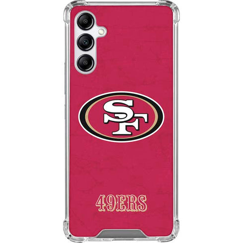 NFL San Francisco 49ers Distressed Galaxy A15 5G Clear Case