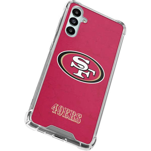 NFL San Francisco 49ers Distressed Galaxy A15 5G Clear Case