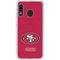 NFL San Francisco 49ers Distressed Galaxy A20 Clear Case