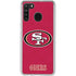 NFL San Francisco 49ers Distressed Galaxy A21 Clear Case