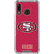 NFL San Francisco 49ers Distressed Galaxy A30 Clear Case
