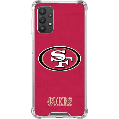NFL San Francisco 49ers Distressed Galaxy A32 5G Clear Case