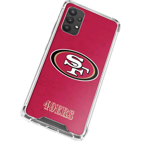 NFL San Francisco 49ers Distressed Galaxy A32 5G Clear Case