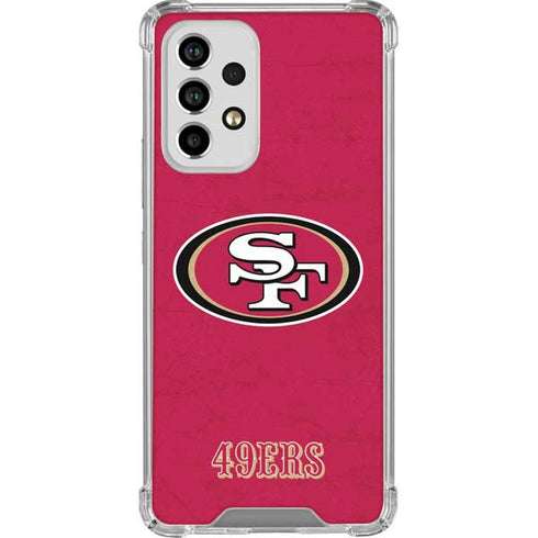 NFL San Francisco 49ers Distressed Galaxy A33 5G Clear Case