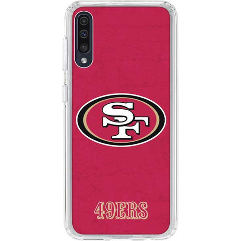 NFL San Francisco 49ers Distressed Galaxy A50 Clear Case