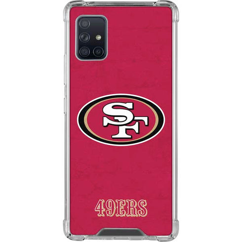 NFL San Francisco 49ers Distressed Galaxy A51 5G Clear Case