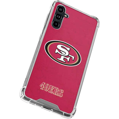 NFL San Francisco 49ers Distressed Galaxy A54 5G Clear Case