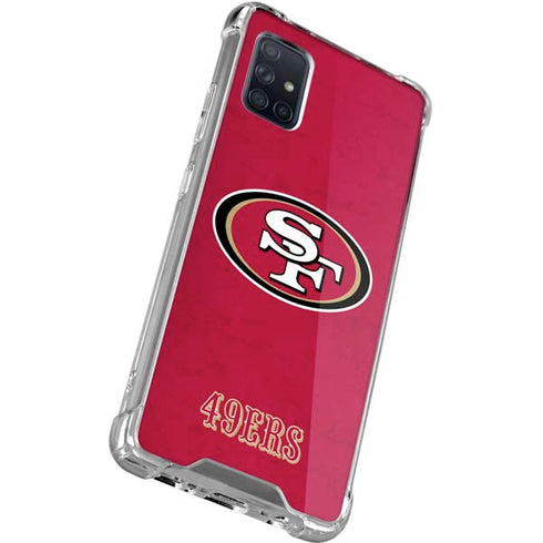 NFL San Francisco 49ers Distressed Galaxy A71 5G Clear Case