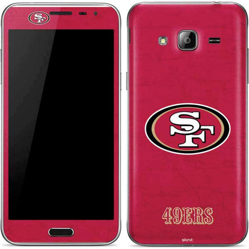 NFL San Francisco 49ers Distressed Galaxy J3 Skin
