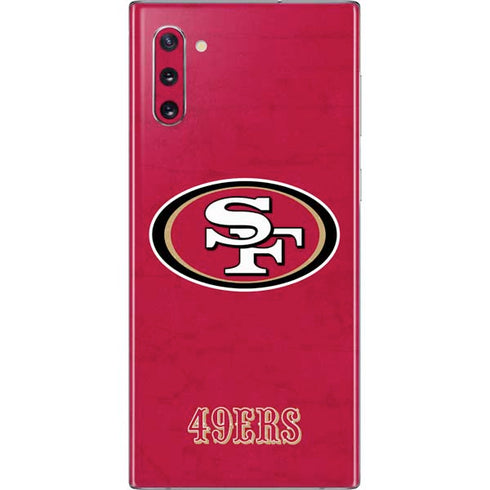 NFL San Francisco 49ers Distressed Galaxy Note 10 Skin