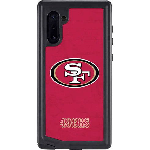 NFL San Francisco 49ers Distressed Galaxy Note 10 Waterproof Case